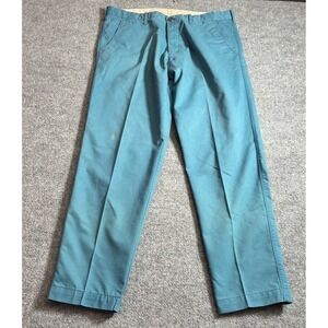 Life Well Made Chino Pants Mens 36x30 Teal Blue Straight Flat Front